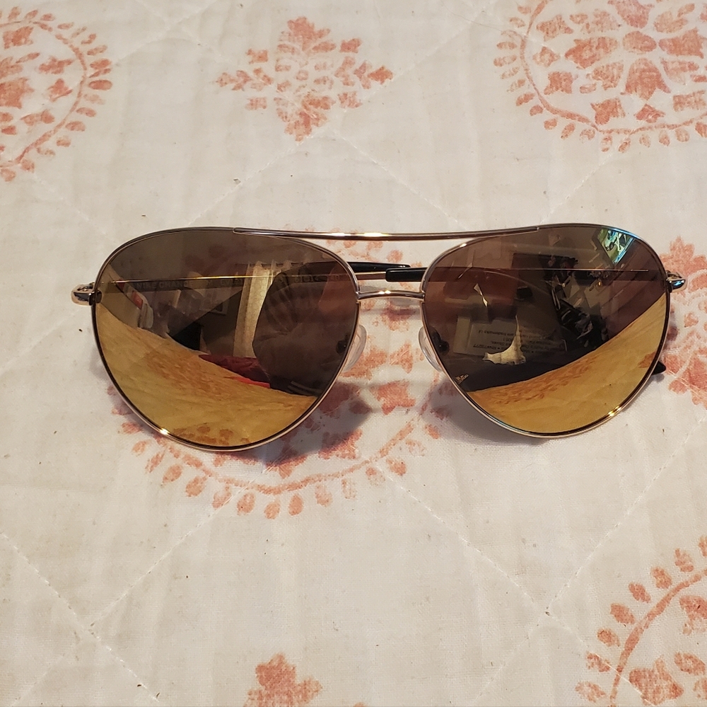 Nike Chance gold mirrored aviator sunglasses